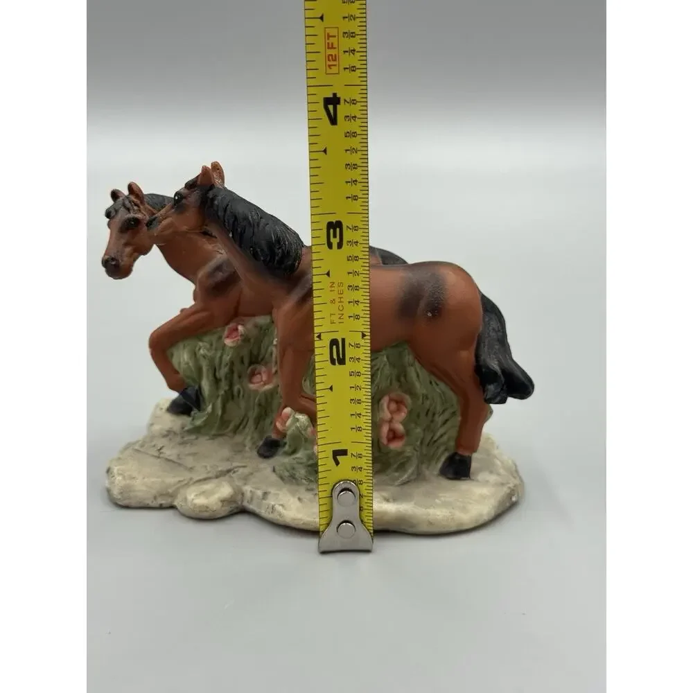 Vintage K's Collection Horse Set In Flowers Walking Figure 4” Long READ DETAILS